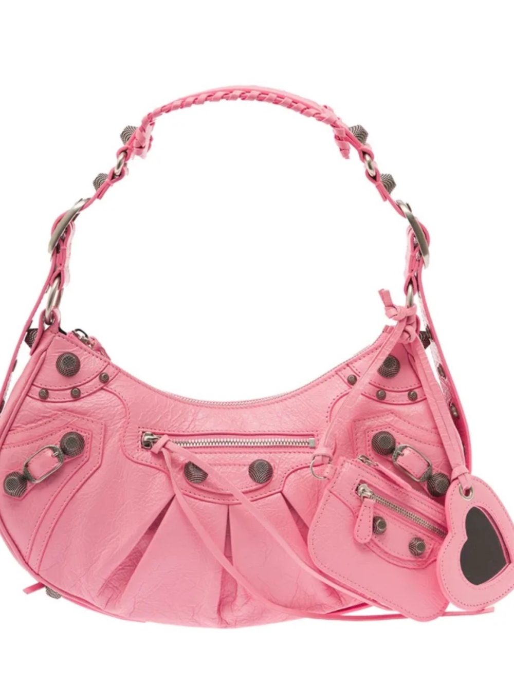 BALENCIAGA LE CAGOLE SHOULDER BAG XS IN LIGHT PINK - Picture 1 of 4
